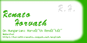 renato horvath business card